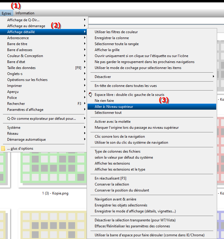 Double cliquez avec la souris pour accéder au dossier parent dans l Explorateur de fichiers